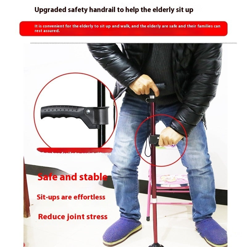 Elderly Non-slip Multi-function Automatic Alarm With Light Telescopic Walking Stick Elderly Non-slip Multi-function Automatic Alarm With Light Telescopic Walking Stick
